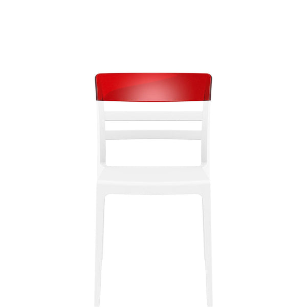 siesta moon outdoor chair white/red