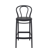 siesta victor commercial bar stool black