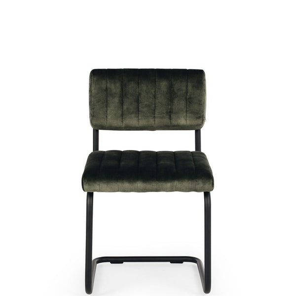 berm chair velvet moss green