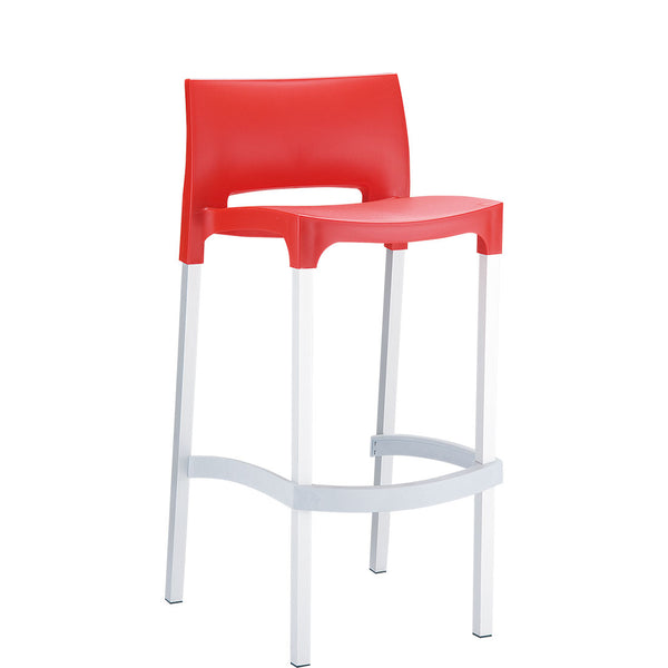 siesta gio bar stool 75cm red