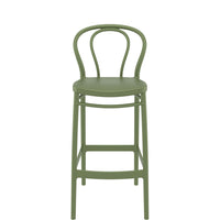 siesta victor outdoor bar stool 75cm olive green