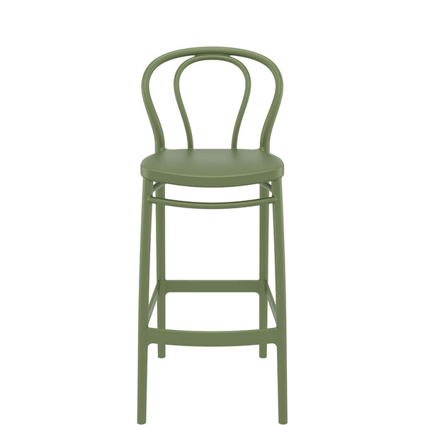 siesta victor outdoor bar stool 75cm olive green