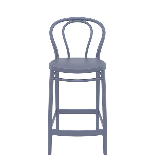 siesta victor kitchen bar stool 65cm dark grey