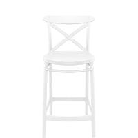 siesta cross breakfast bar stool 65cm white