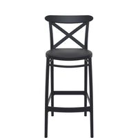 siesta cross outdoor bar stool 75cm black