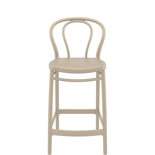 siesta victor breakfast bar stool 65cm taupe