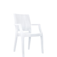siesta arthur armchair gloss white 1