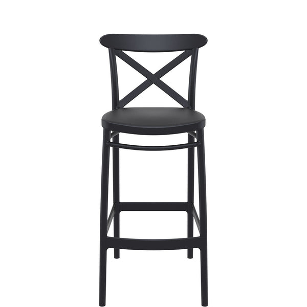 siesta cross bar stool 75cm black