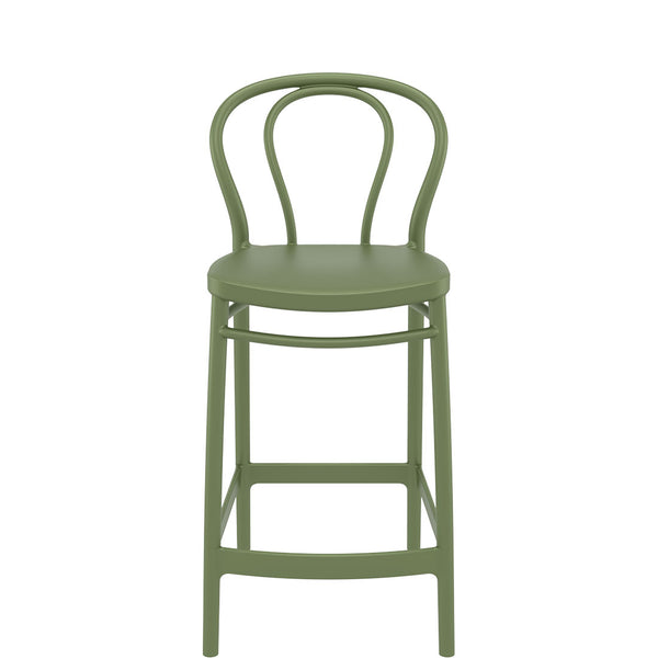 siesta victor bar stool 65cm olive green