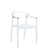 siesta carmen chair white white/clear 1