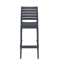 siesta ares commercial bar stool dark grey