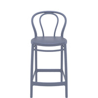 siesta victor bar stool 65cm dark grey
