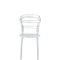 siesta miss bibi outdoor chair white/clear