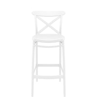 siesta cross commercial bar stool white