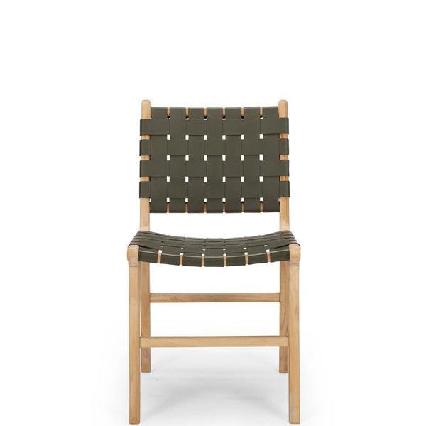 fusion chair woven olive