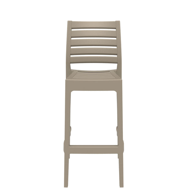 siesta ares outdoor bar stool taupe