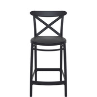 siesta cross kitchen bar stool 65cm black 