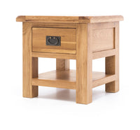 solsbury wooden lamp table + drawer 1