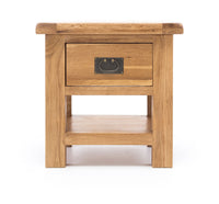 solsbury wooden lamp table + drawer 4