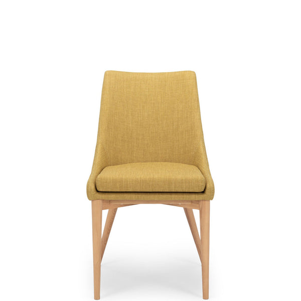 cathedral dining chair mustard fabric