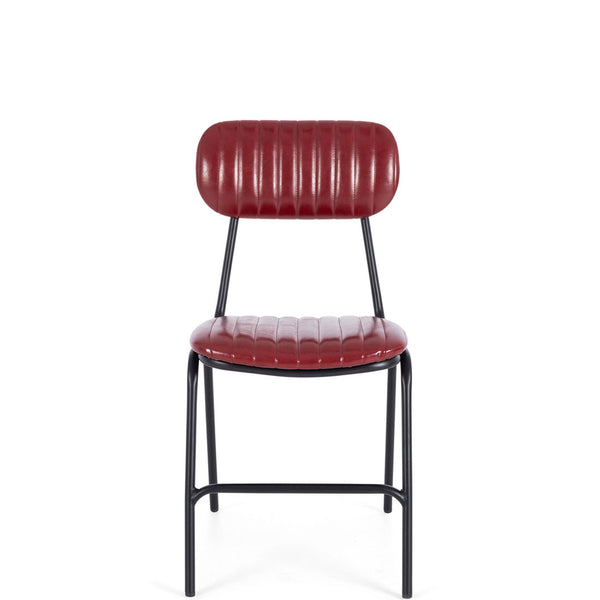 retro dining chair red p.u