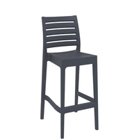 siesta ares commercial bar stool dark grey 3