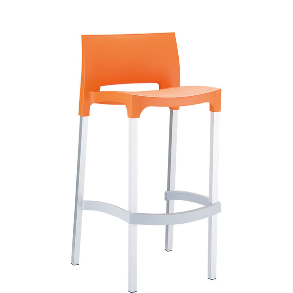 siesta gio bar stool 75cm orange