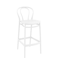 siesta victor commercial bar stool white 4