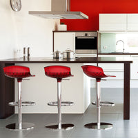 siesta aria kitchen bar stool transparent red 4