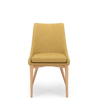 cathedral dining chair mustard fabric
