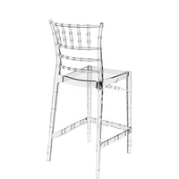 siesta chiavari bar stool 65cm transparent 3