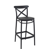 siesta cross bar stool 75cm black 3