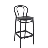 siesta victor outdoor bar stool 75cm black 1