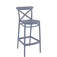siesta cross bar stool 75cm dark grey 3