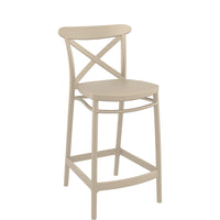 siesta cross kitchen bar stool 65cm taupe 3