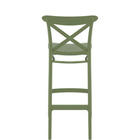 siesta cross outdoor bar stool  75cm olive green 4