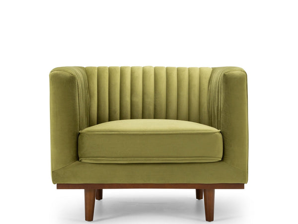 madagascar lounge chair greenery velvet
