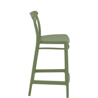 siesta cross breakfast bar stool 65cm olive green 4