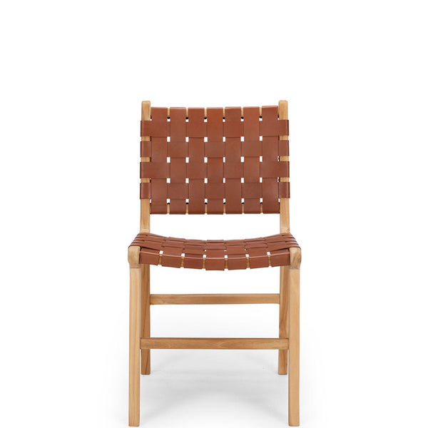 fusion wooden chair woven tan