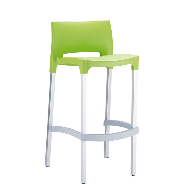 siesta gio commercial bar stool green