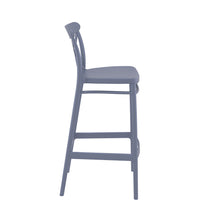 siesta cross commercial bar stool dark grey 4
