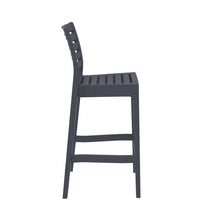 siesta ares commercial bar stool dark grey 4