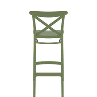 siesta cross bar stool 75cm olive green 4
