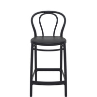 siesta victor outdoor bar stool 65cm black
