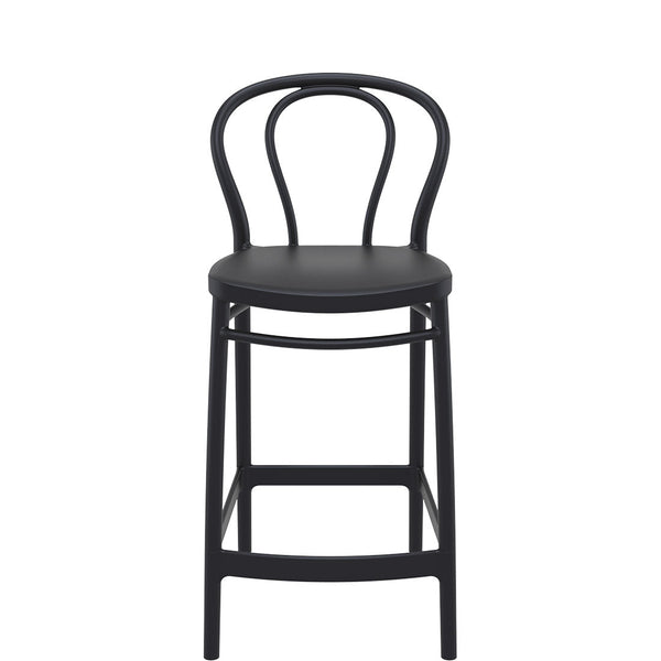 siesta victor outdoor bar stool 65cm black