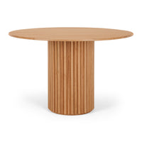 toronto round wooden dining table natural oak 3