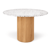 terrazzo round dining table natural 3