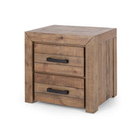 relic 2 drawer wooden bedside table 1
