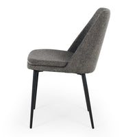 milan dining chair dark grey fabric 2