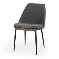 milan dining chair dark grey fabric 1